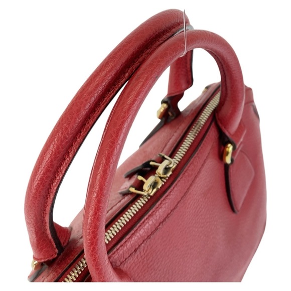 GUCCI Red Leather Interlocking Gold Hardware Handbag 449662 Shoulder Bag - Picture 7 of 10